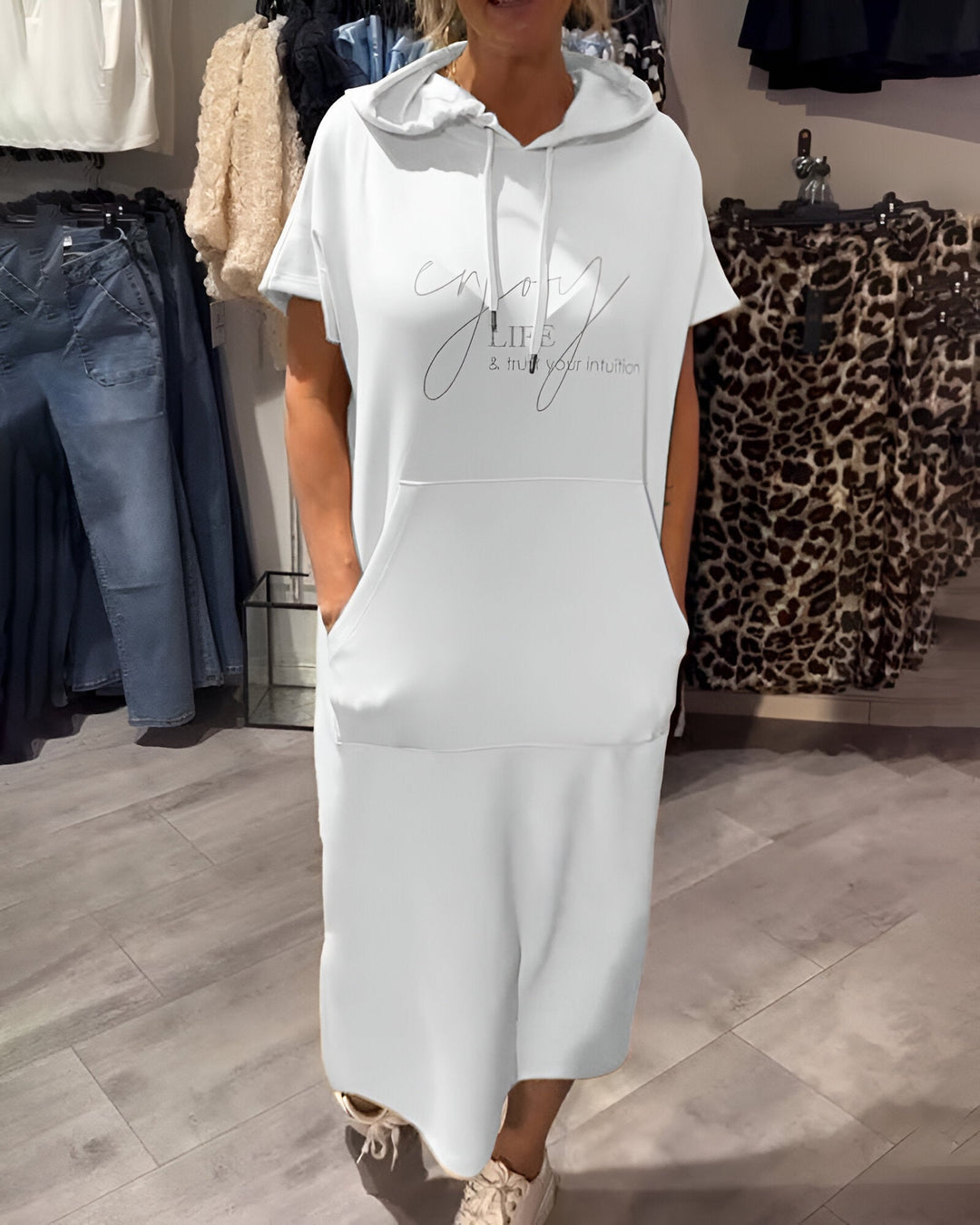 Loravine | Hooded Casual Dress