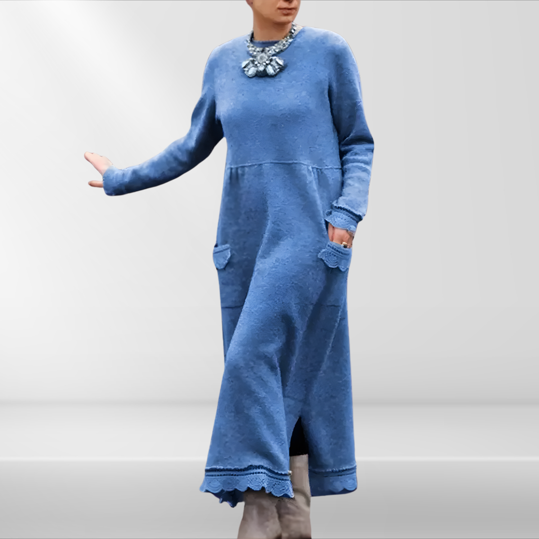 Elyndra | Long Elegant Winter Dress