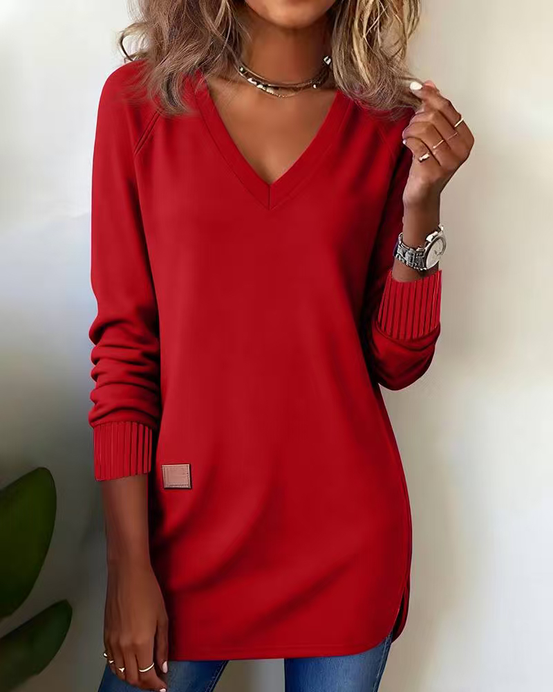 Velirayae | Stylish V-Neck Sweater Dress