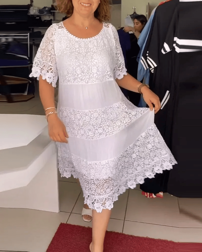 Delivara | Elegant Short Sleeve Dress