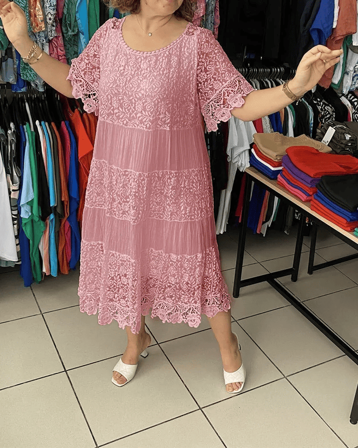Delivara | Elegant Short Sleeve Dress