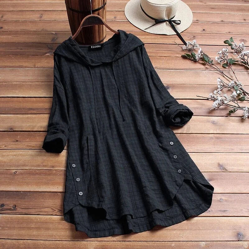 Ghisele | Linen Tunic Hoodie