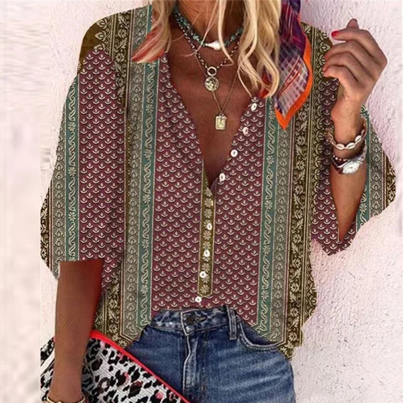 AYELIN™ | VINTAGE BUTTON BLOUSE 4