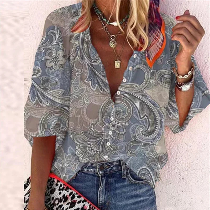 AYELIN™ | VINTAGE BUTTON BLOUSE 5