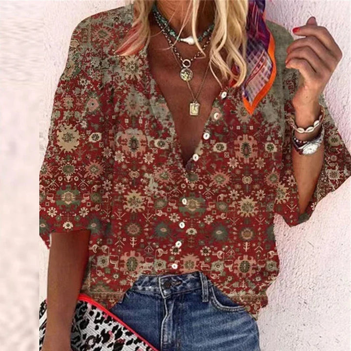AYELIN™ | VINTAGE BUTTON BLOUSE 6
