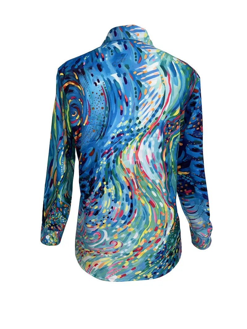 Aylaria™ | Abstract Watercolour Blouse 1