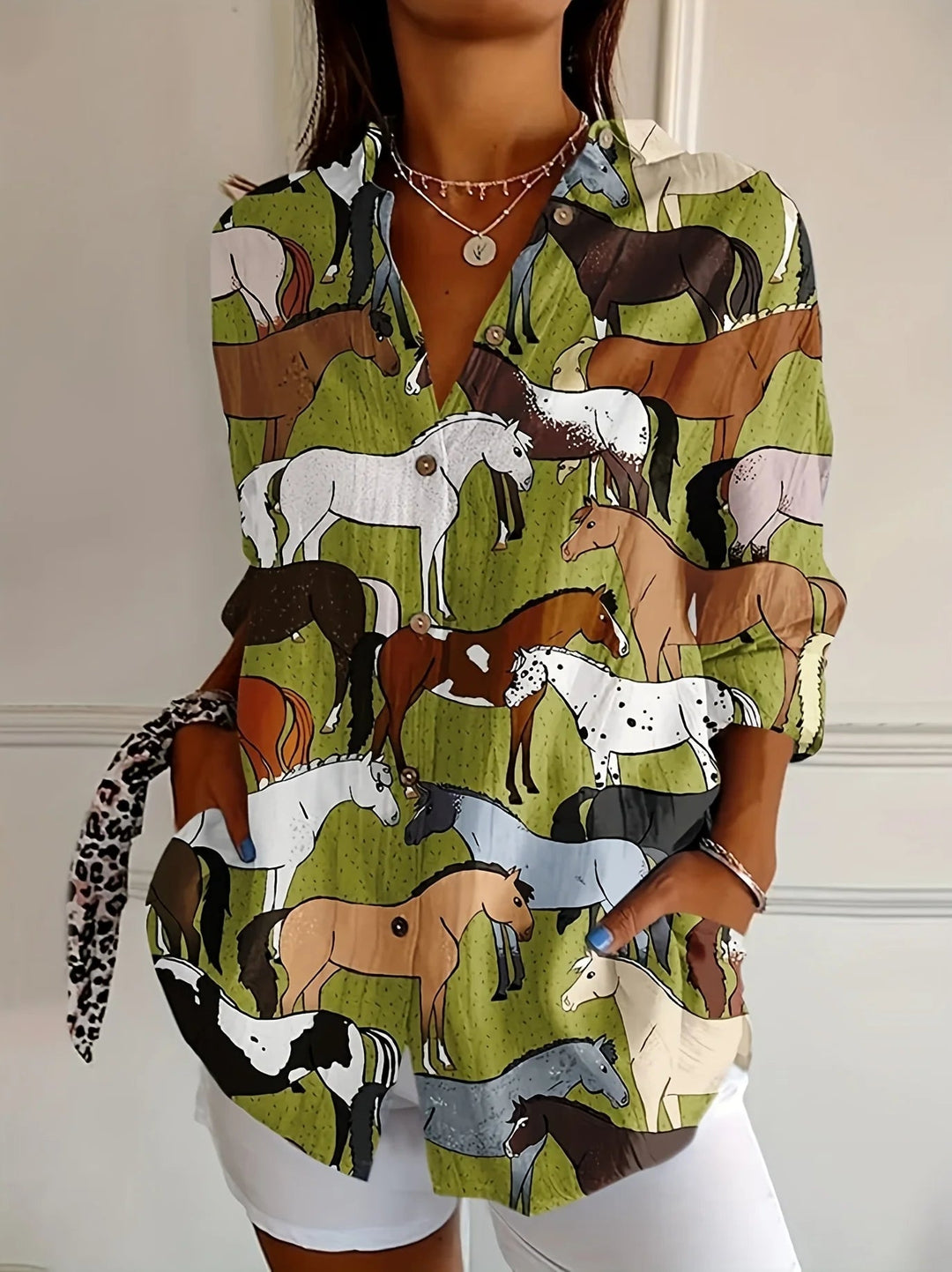 Brumby™ | Horse Print Blouse 0