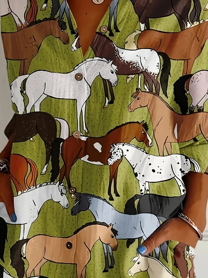 Brumby™ | Horse Print Blouse 1