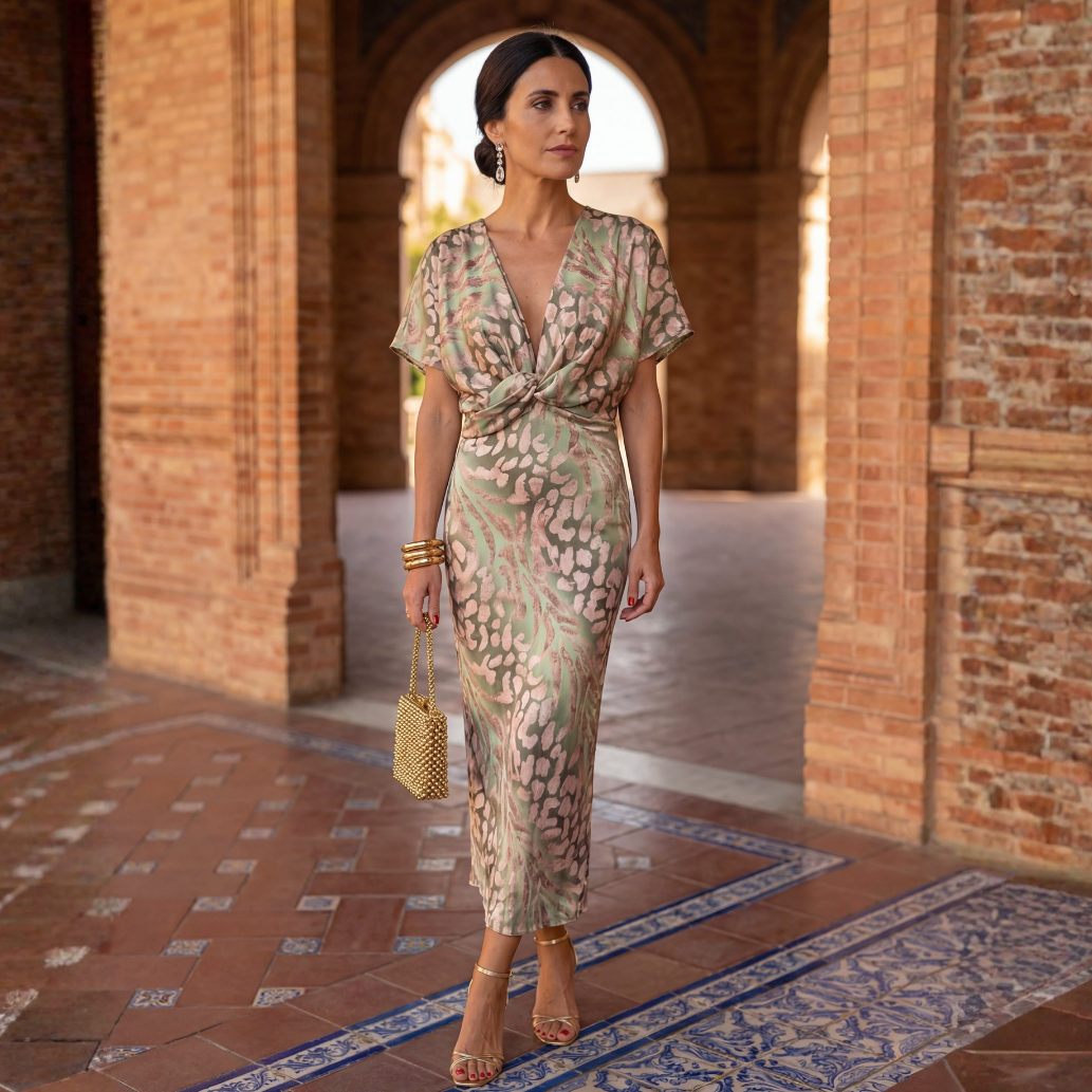 Calandra | Floral Midi Dress for Women 0