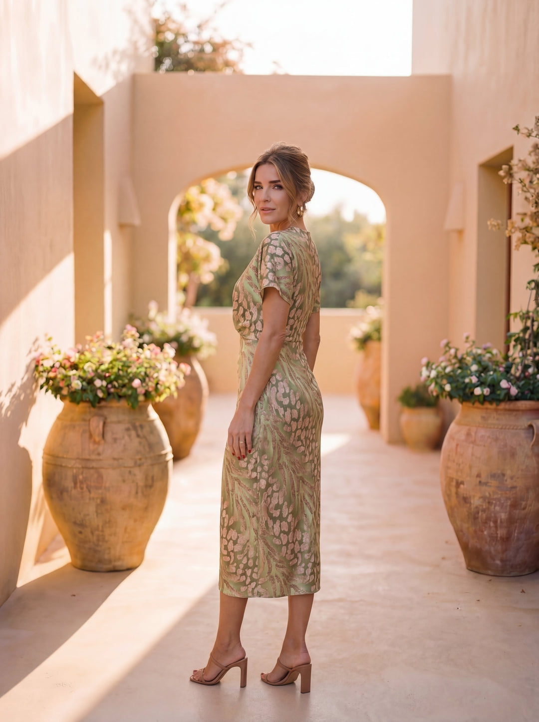 Calandra | Floral Midi Dress for Women 2