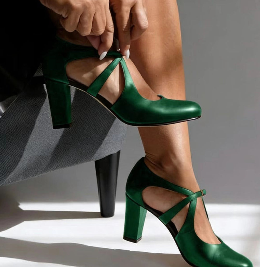 Camille | Women's White Heels 1