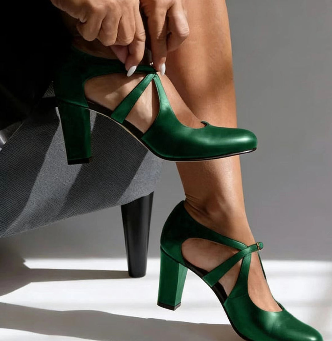 Camille | Women's White Heels 1