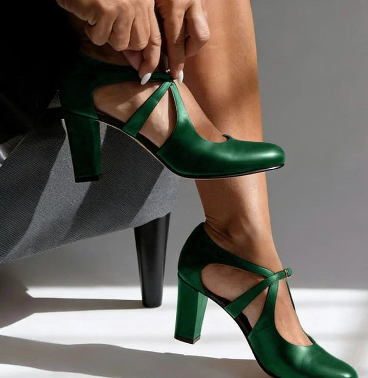 Camille | Women's White Heels 1