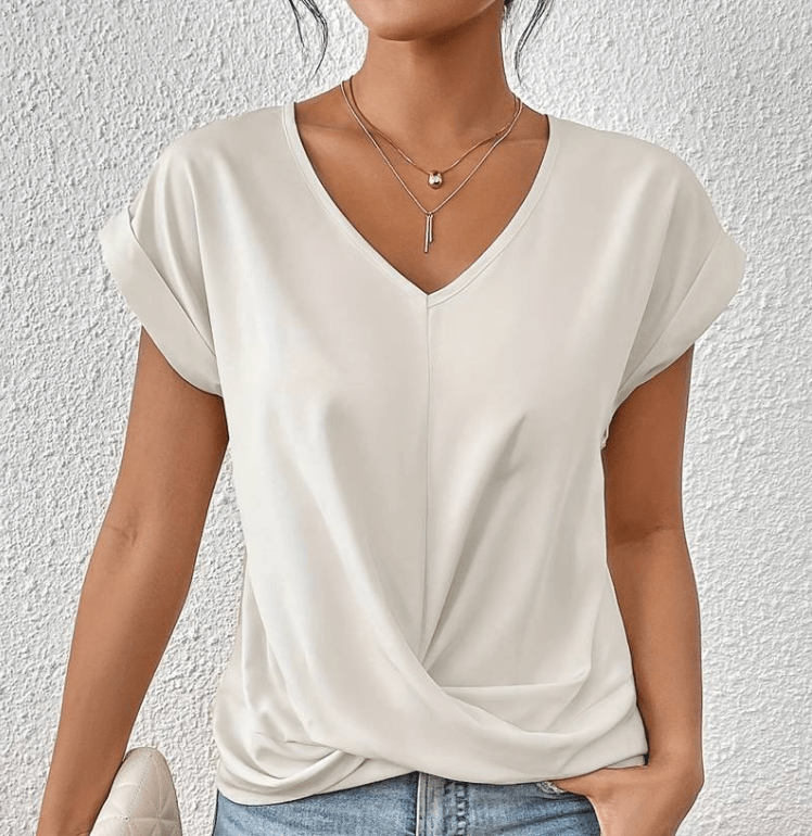 Carolyn | Women's Blouse with Elegant V-Neck Design 2