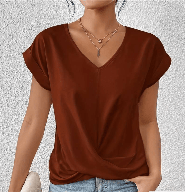 Carolyn | Women's Blouse with Elegant V-Neck Design 4