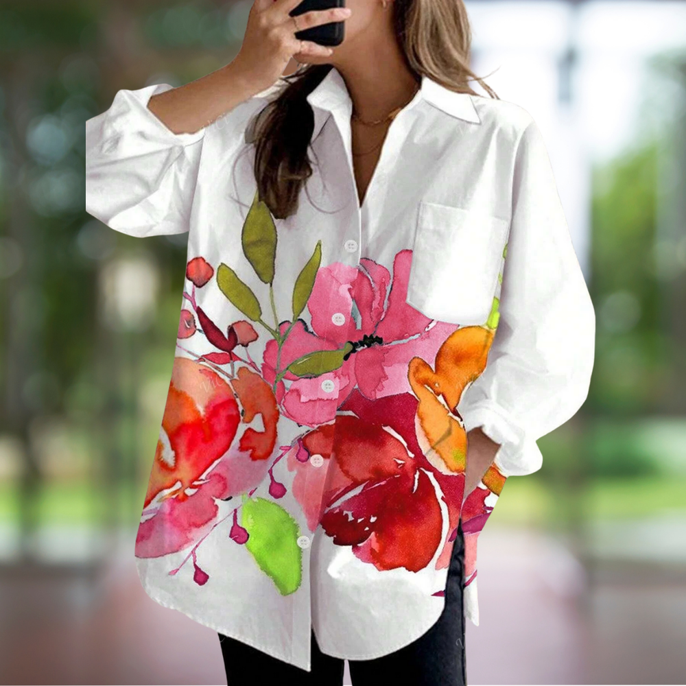 EVELORA™ | FLORAL TIE-DYE BLOUSE 1