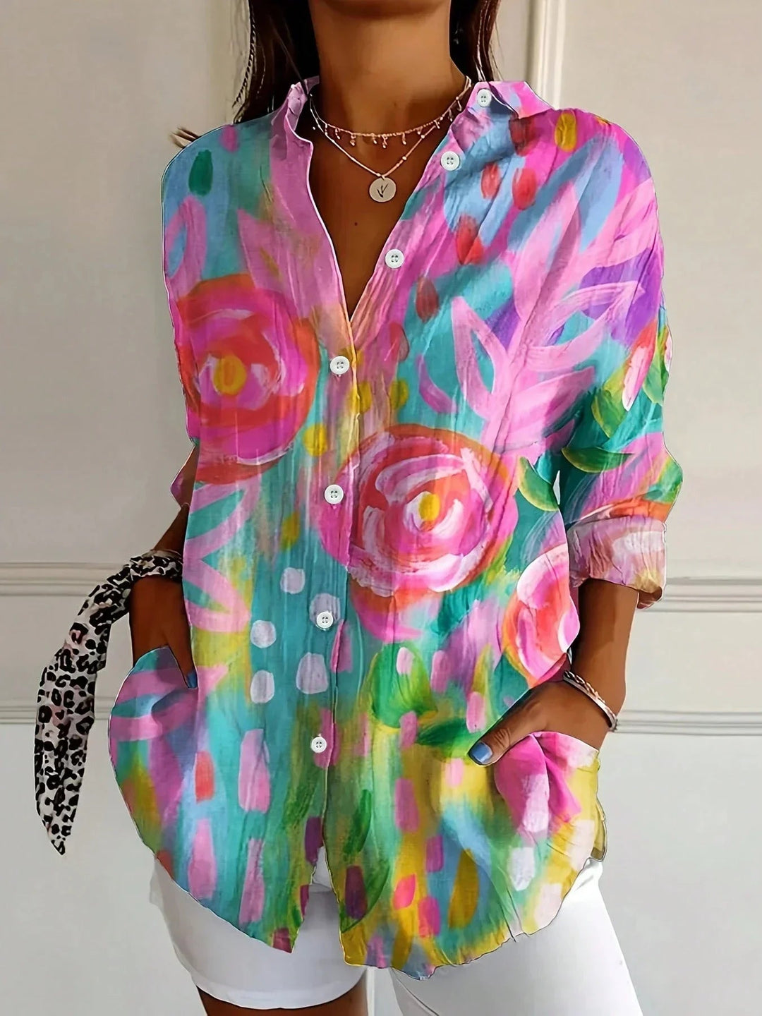 Elanora™ Colourful Blouse with Playful Print 0