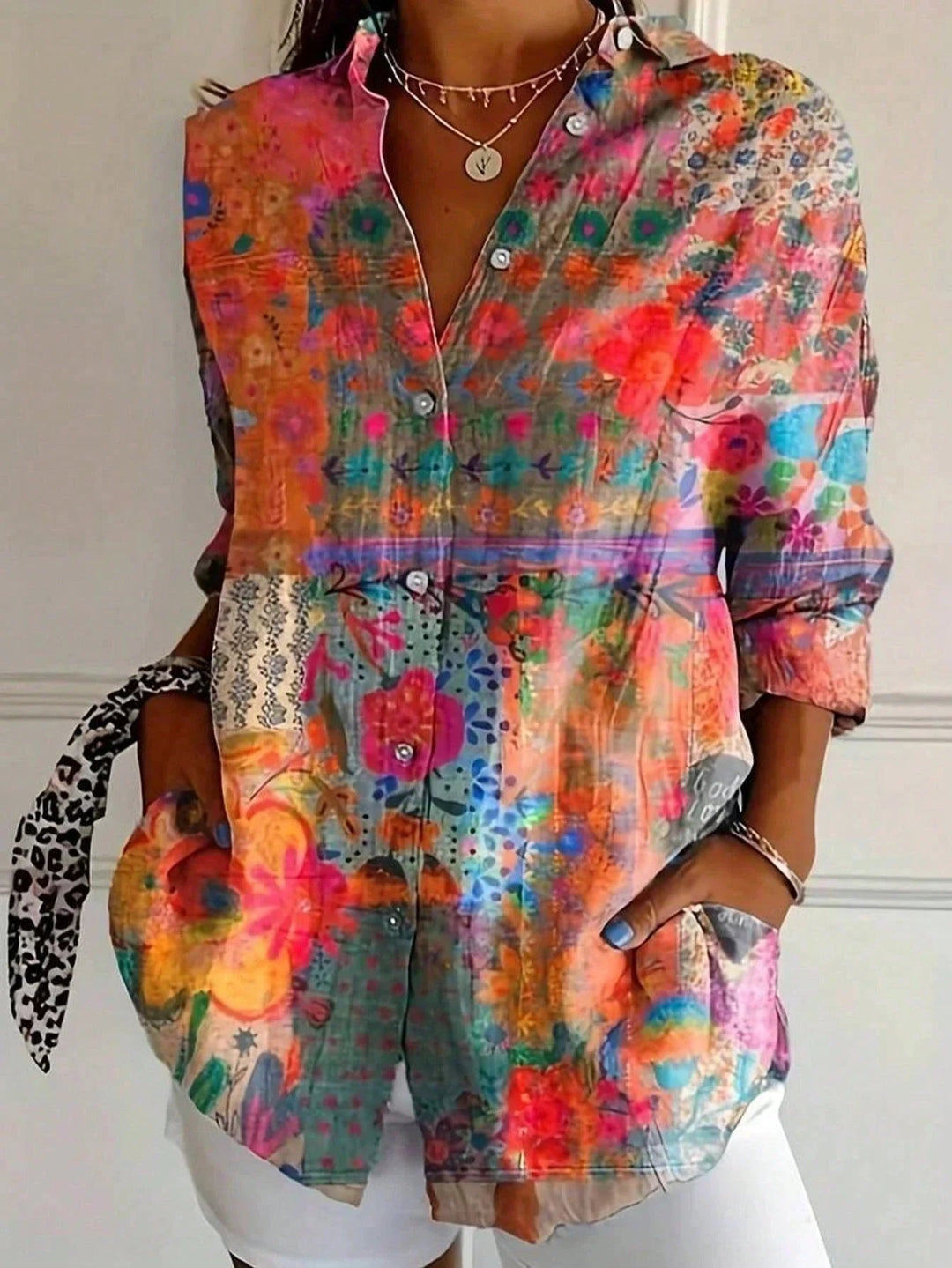 Elanora™ Colourful Blouse with Playful Print 1