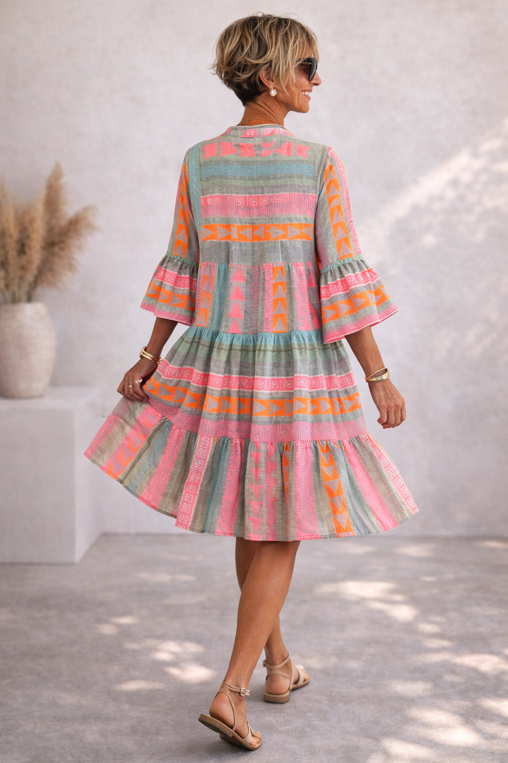 Elena | Long Sleeve Midi Dress for Women 4