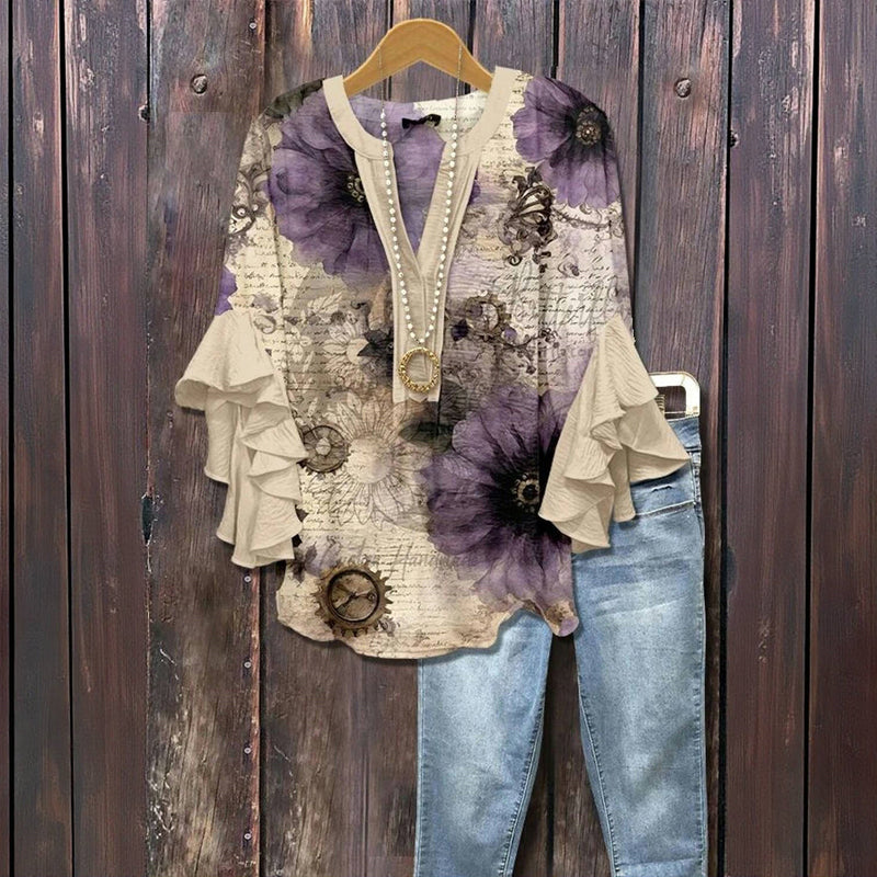 Elverine | Vintage Floral Blouse 0