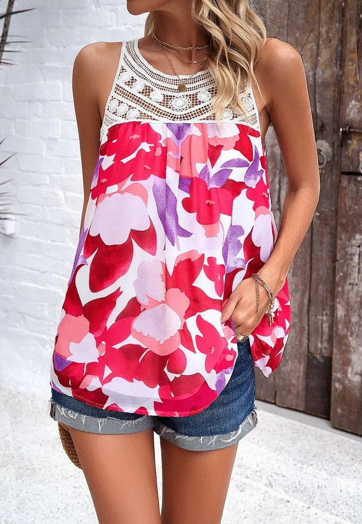 Elvianne™ | Watercolour Floral Patchwork Blouse 5