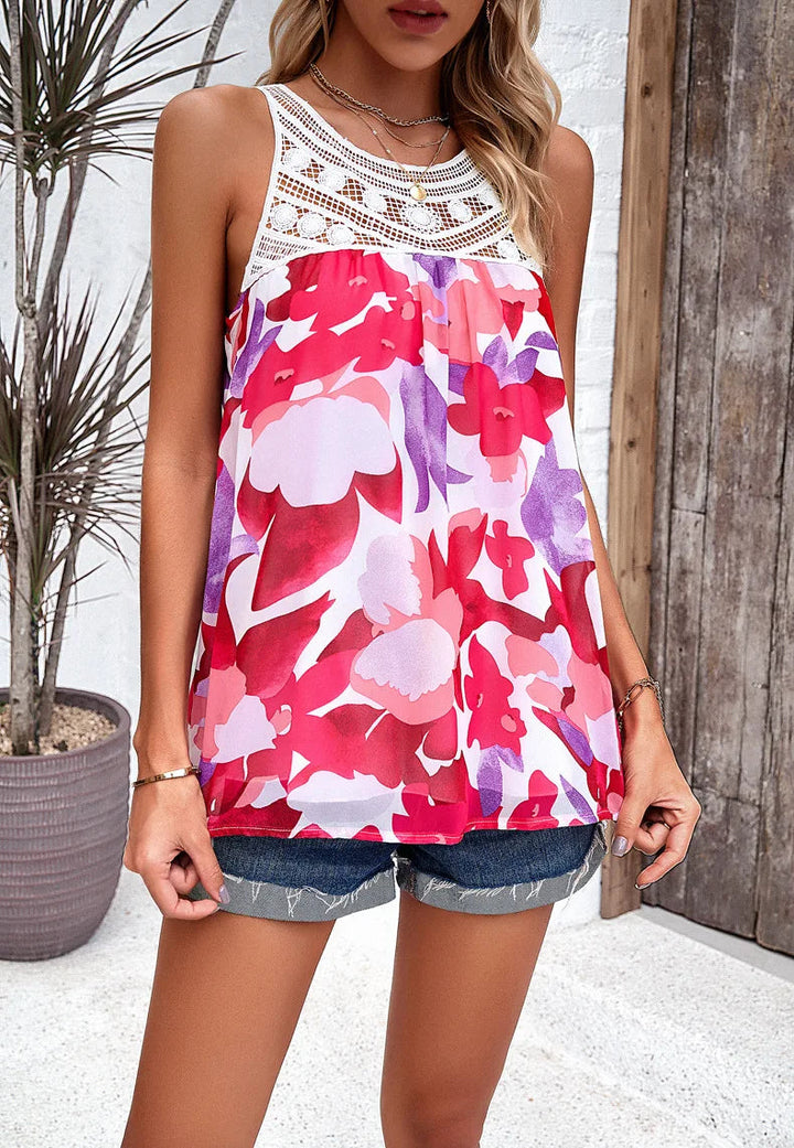 Elvianne™ | Watercolour Floral Patchwork Blouse 6