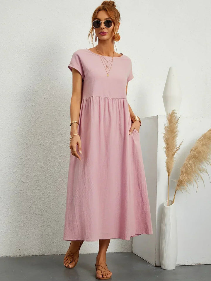 Gabriela™ | Flowing midi dress with timeless elegance 10