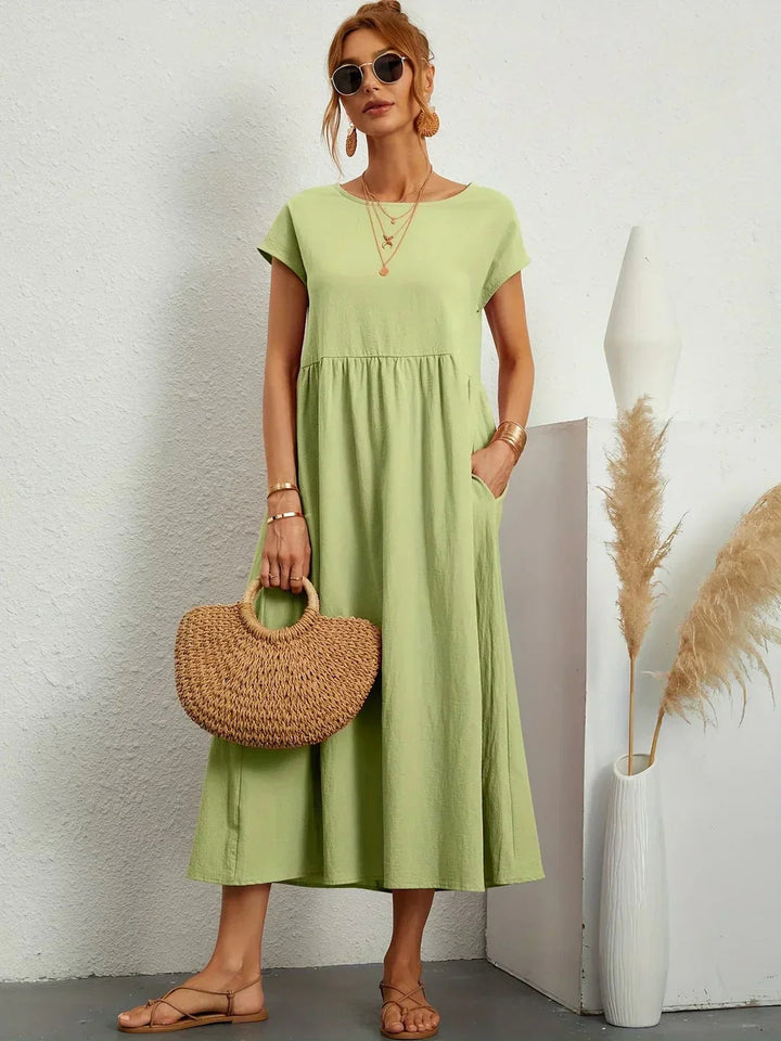 Gabriela™ | Flowing midi dress with timeless elegance 5