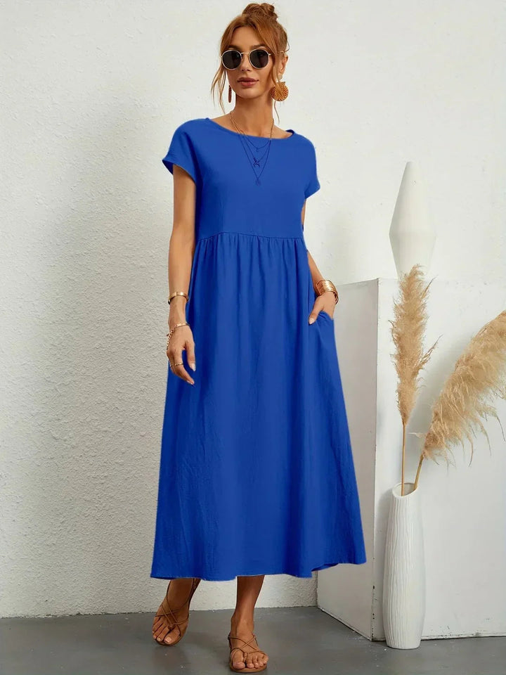 Gabriela™ | Flowing midi dress with timeless elegance 6
