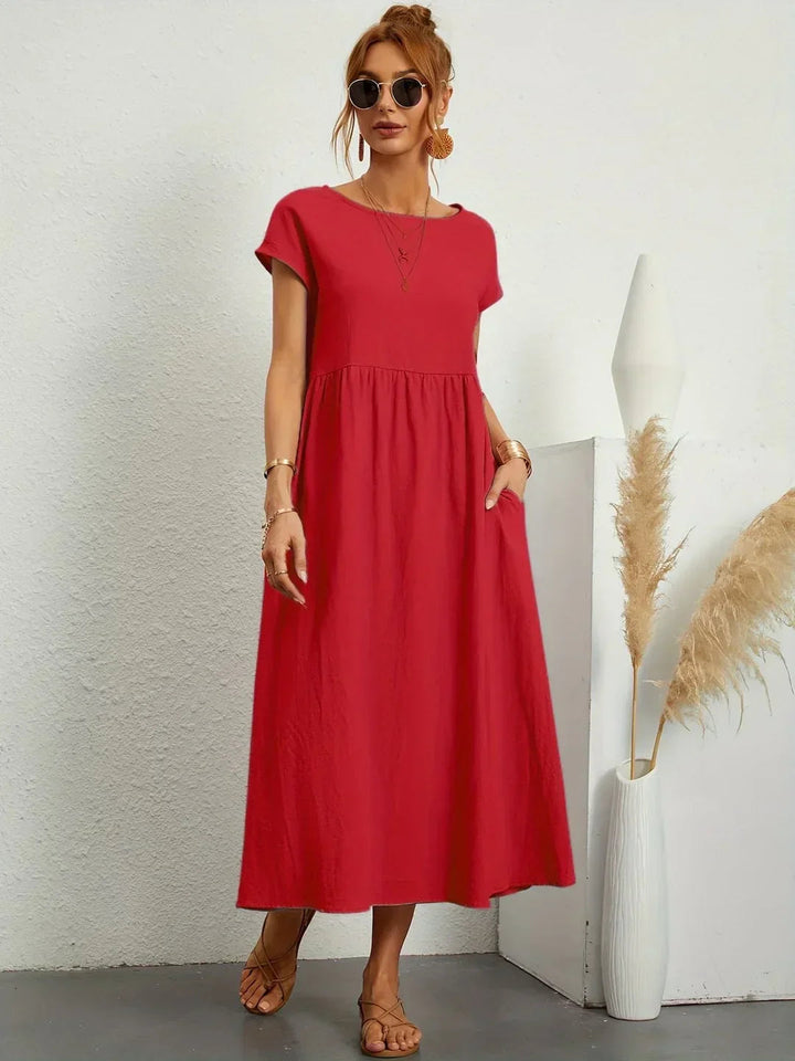 Gabriela™ | Flowing midi dress with timeless elegance 8