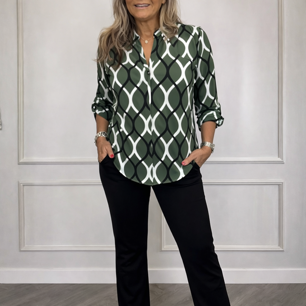 Janny™ | Casual Blouse with Long Sleeves and Elegant Pattern 1