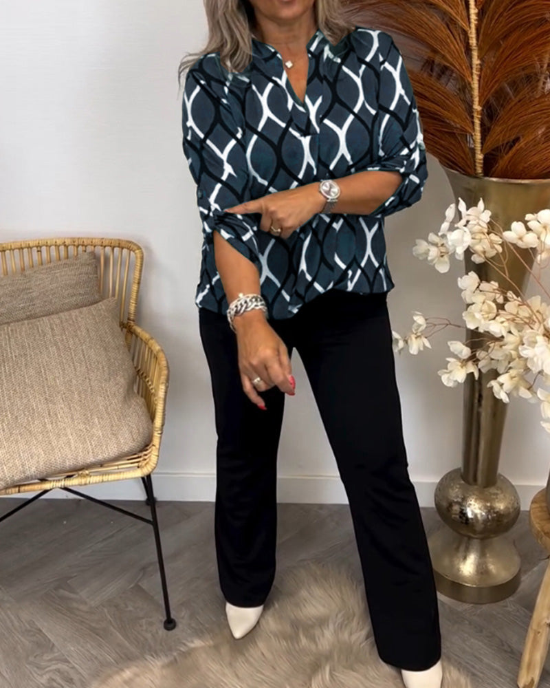 Janny™ | Casual Blouse with Long Sleeves and Elegant Pattern 6