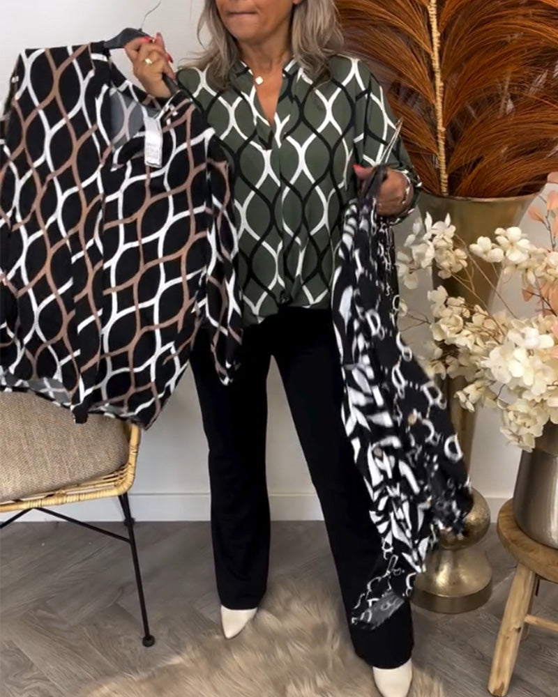 Janny™ | Casual Blouse with Long Sleeves and Elegant Pattern 8