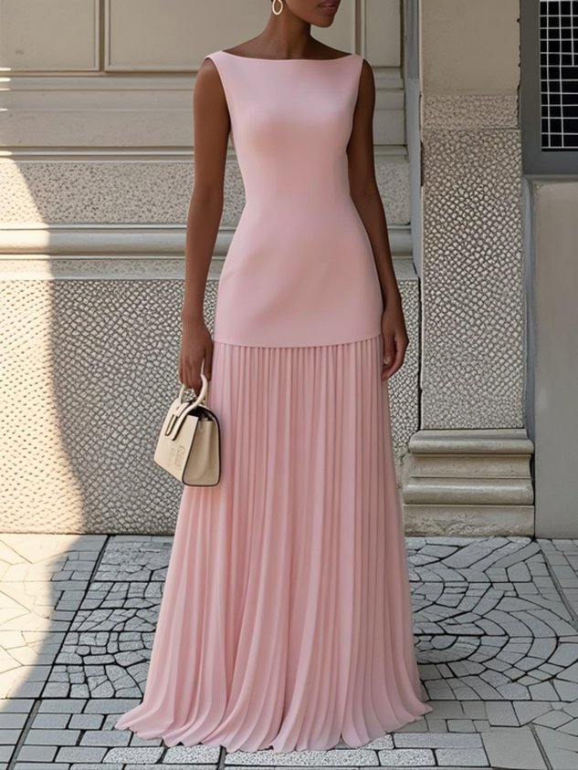 Jazmin™ | Elegant Pleated Maxi Dress for Women