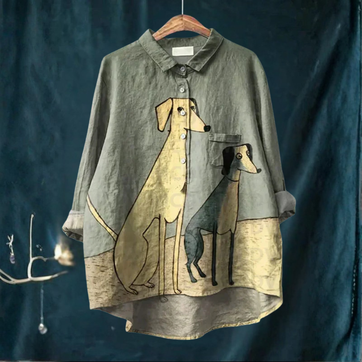 Koori™ | Dog Print Blouse 3