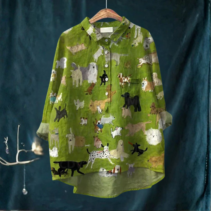 Koori™ | Dog Print Blouse 6