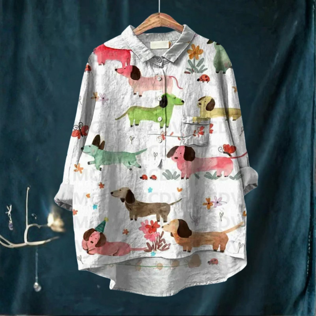 Koori™ | Dog Print Blouse 9