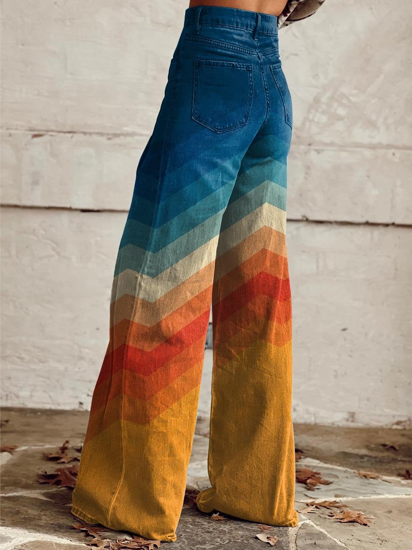 Léa - Elegant Retro Zigzag Pants 2