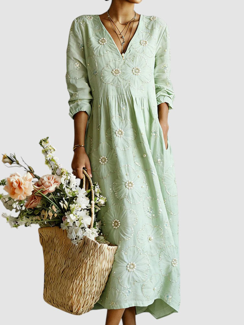 Lena | Womens Dress, Elegant Floral Midi for Wedding Guests and Summer Occasions 2