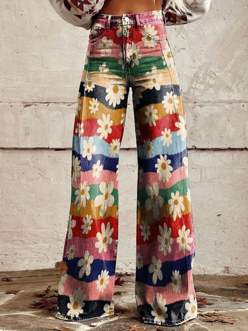 Léon - Elegant Floral Trousers 1