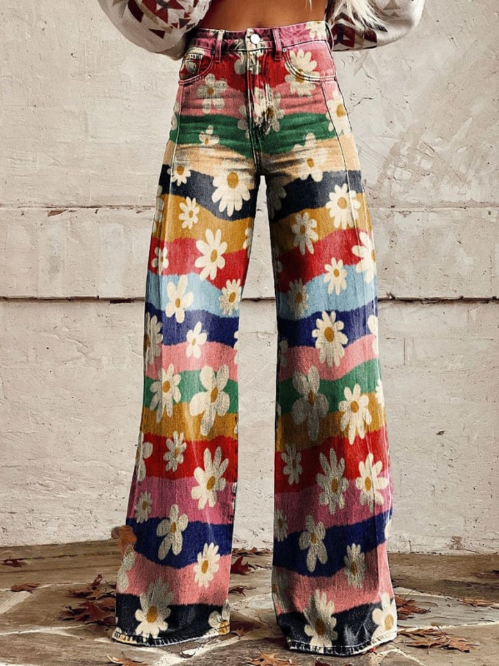 Léon - Elegant Floral Trousers 1