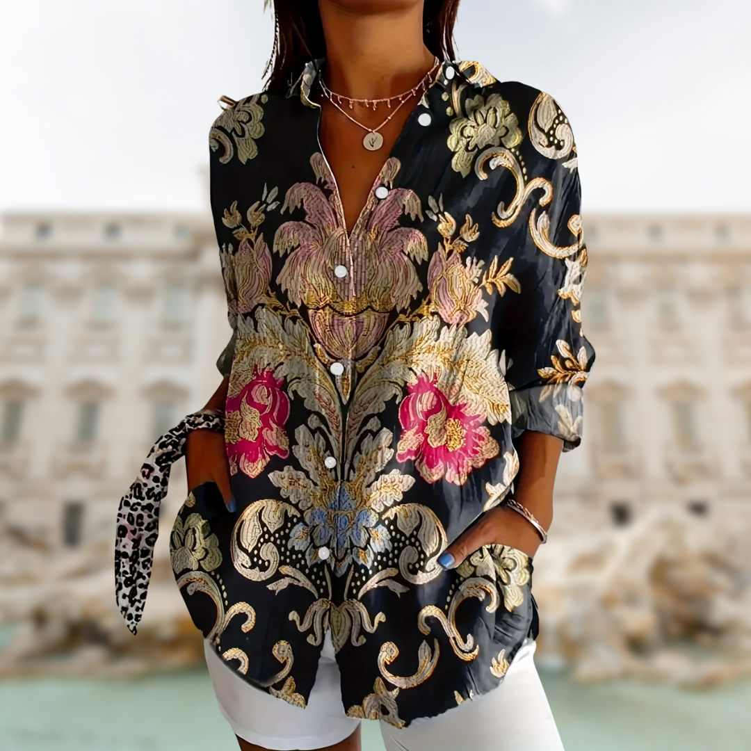ORIANNE™ | BAROQUE FLORAL BLOUSE 0