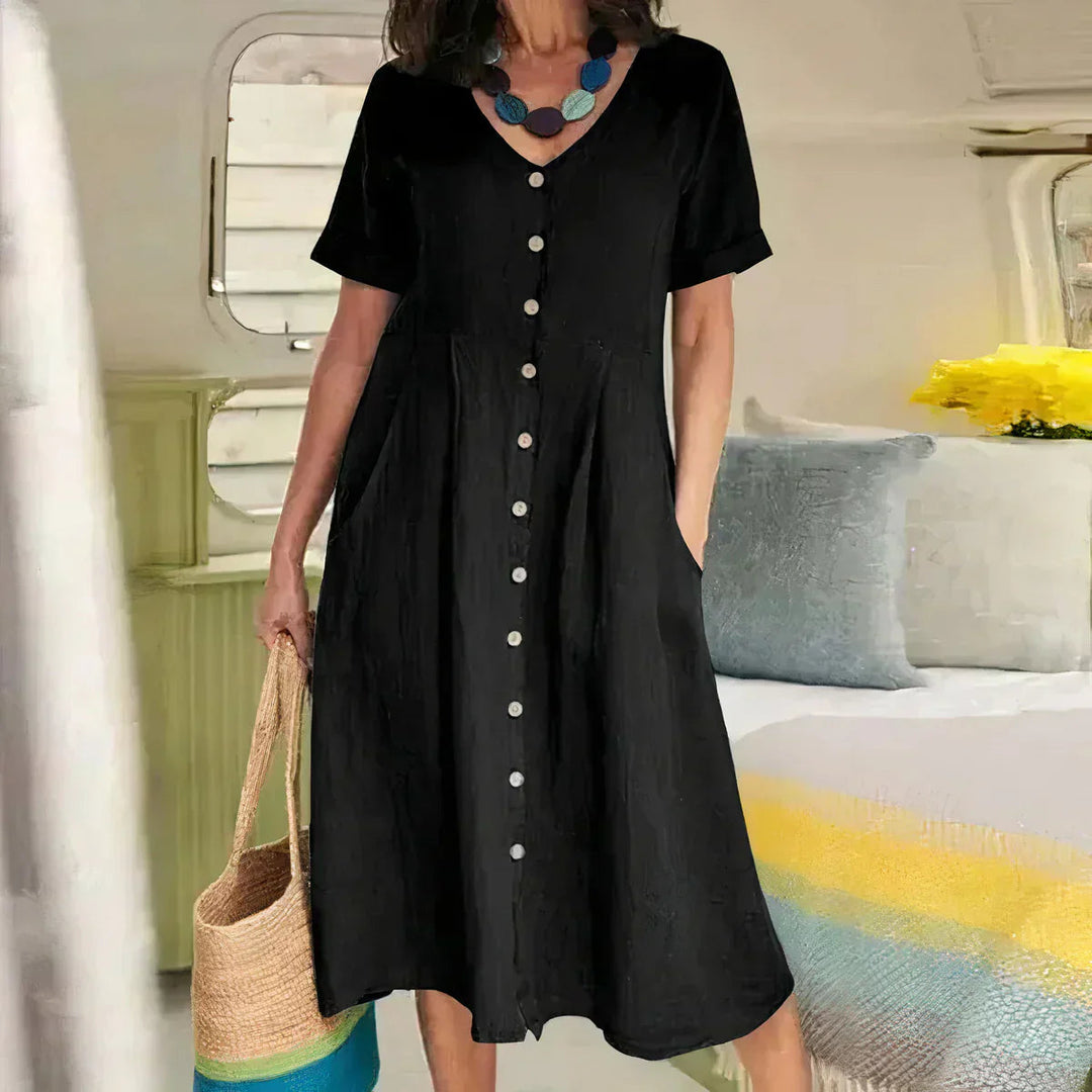 Quency | Elegant Linen Summer Dress 5