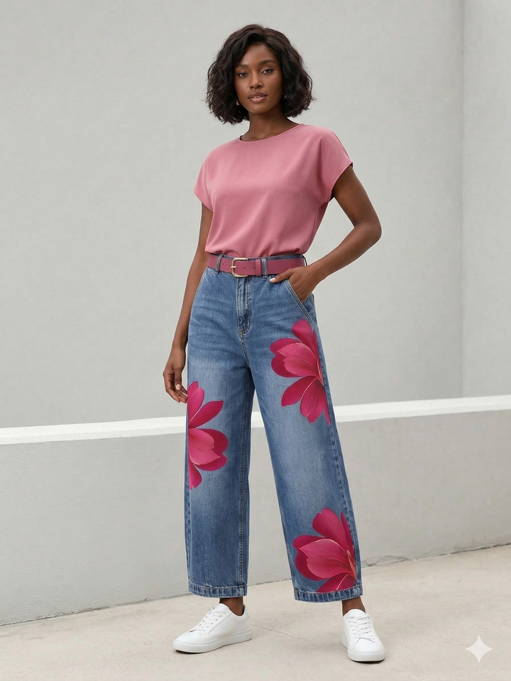 Sophia - Elegant Floral Pants 2