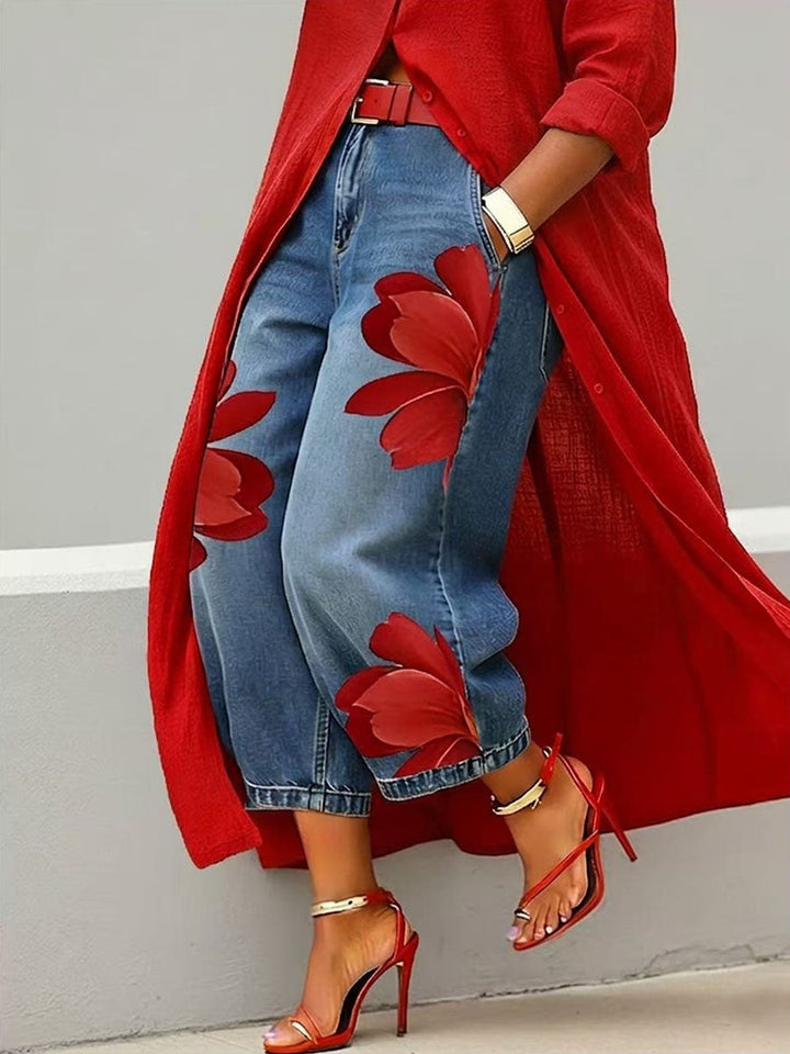Sophia - Elegant Floral Pants 4