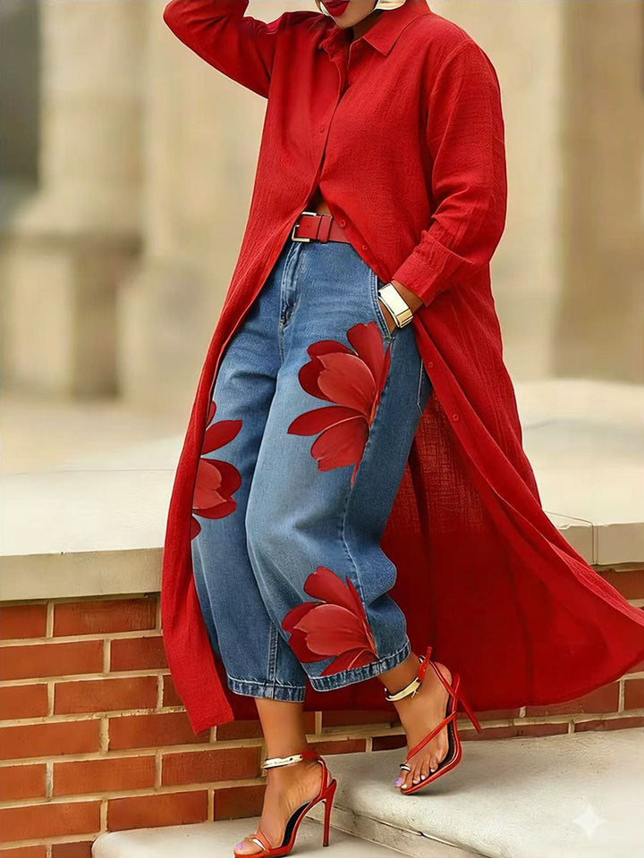 Sophia - Elegant Floral Pants 5