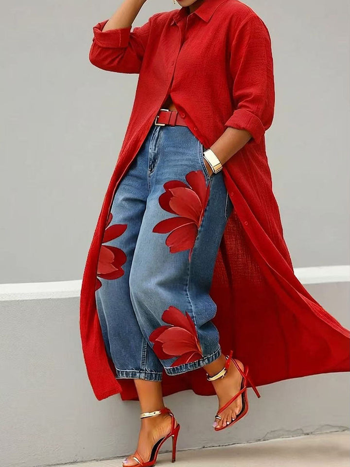 Sophia - Elegant Floral Pants 6