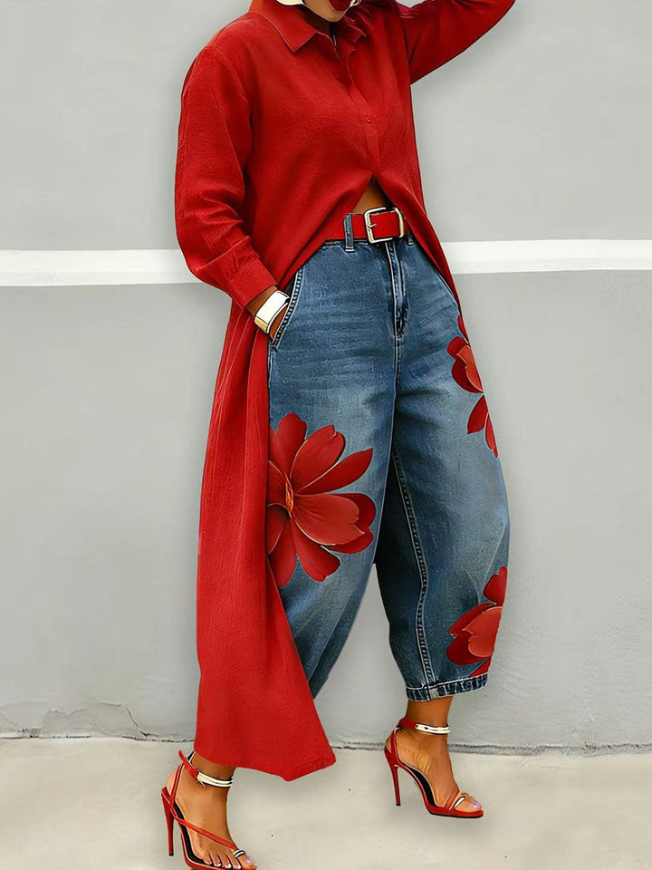 Sophia - Elegant Floral Pants 8