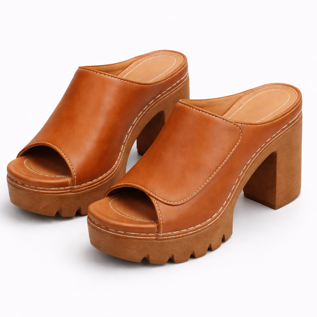Sophia | Black Platform Heels for Women 5