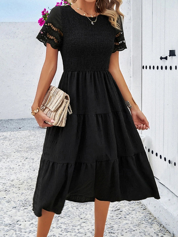 Sophia | Elegant White Midi Dress for Women 2